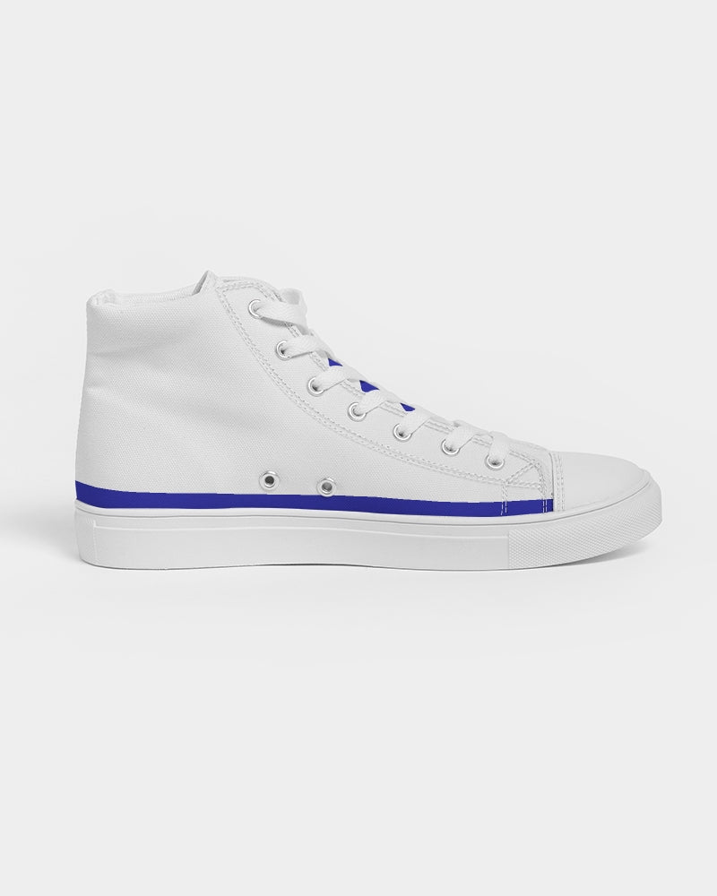 "Don't Leave Me Blue" DeVour The Moment Women's Hightop Canvas Shoe