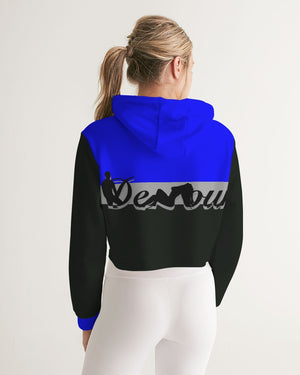 "Don't Leave Me Blue" Collection Women's Cropped Hoodie