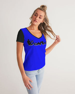 "Don't Leave Me Blue" Collection Women's V-Neck Tee