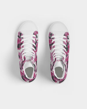 "Bubble Gum Pink" Women's Hightop Canvas Shoe