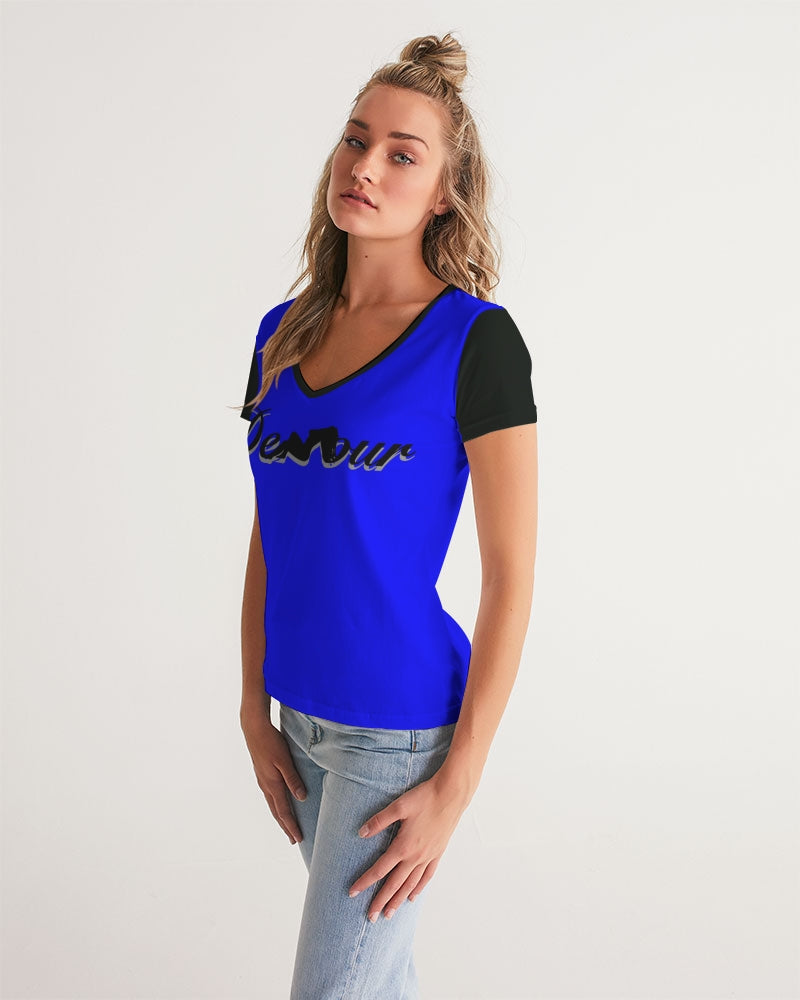 "Don't Leave Me Blue" Collection Women's V-Neck Tee