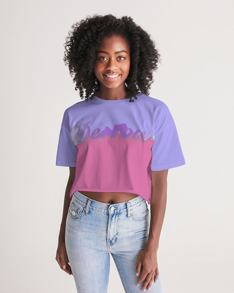 "Bubblegum Pink" Collection Women's Lounge Cropped Tee