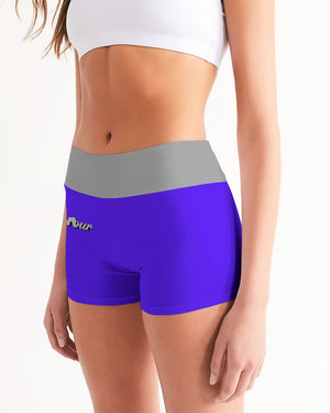 "Purple Royalty" Collection Women's Mid-Rise Yoga Shorts