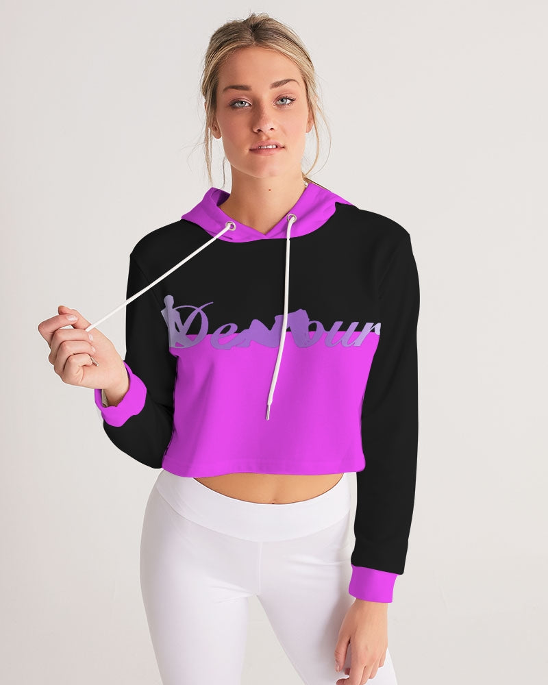 "Black Out" Collection Women's Cropped Hoodie
