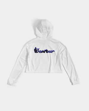 "Don't Leave Me Blue" DeVour The Moment Women's Cropped Hoodie