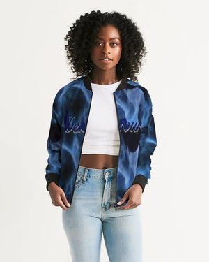 "Don't Leave Me Blue" Collection Women's Bomber Jacket