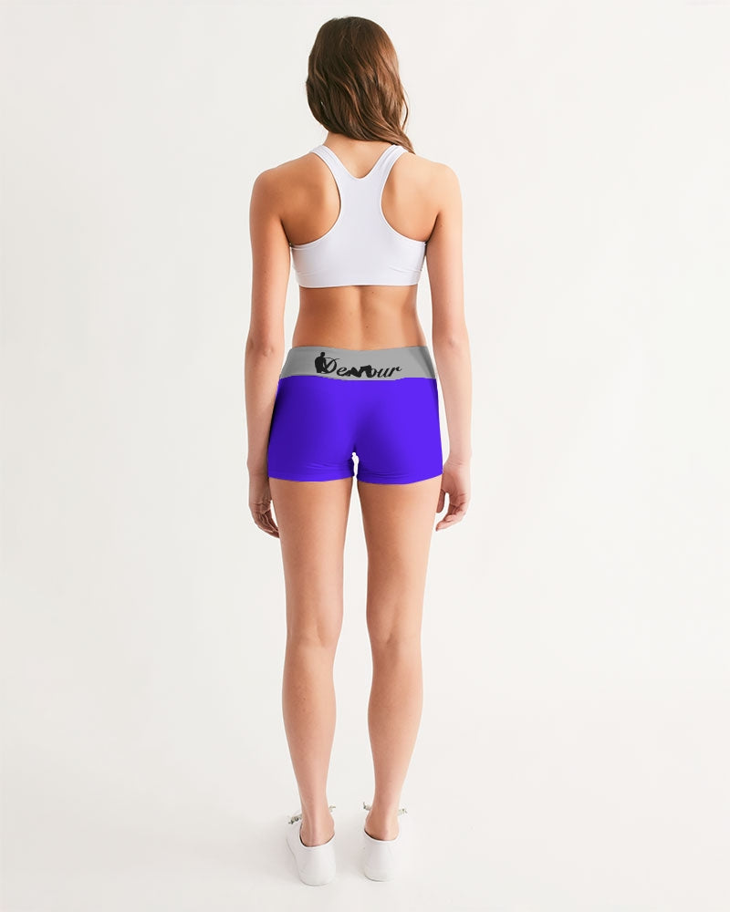 "Purple Royalty" Collection Women's Mid-Rise Yoga Shorts