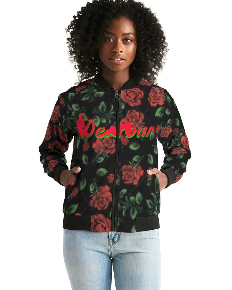 DeVour The Moment Women's All-Over Print Bomber Jacket