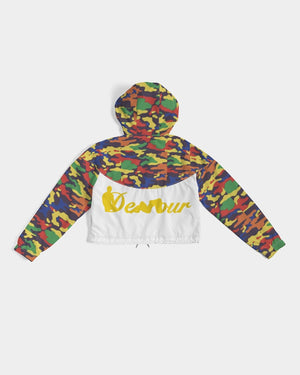 "Melo Yellow" Women's Cropped Windbreaker