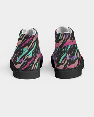 "Purple Royalty" Collection Women's Hightop Canvas Shoe - Black