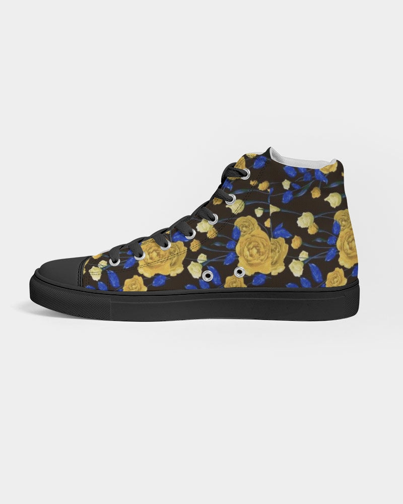 Don't leave me blue Women's Hightop Canvas Shoe - Black