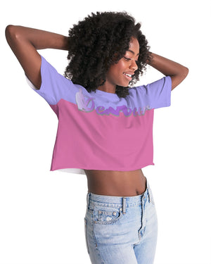 "Bubblegum Pink" Collection Women's Lounge Cropped Tee