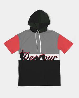 "Black Out" Collection Men's Premium Heavyweight Short Sleeve Hoodie