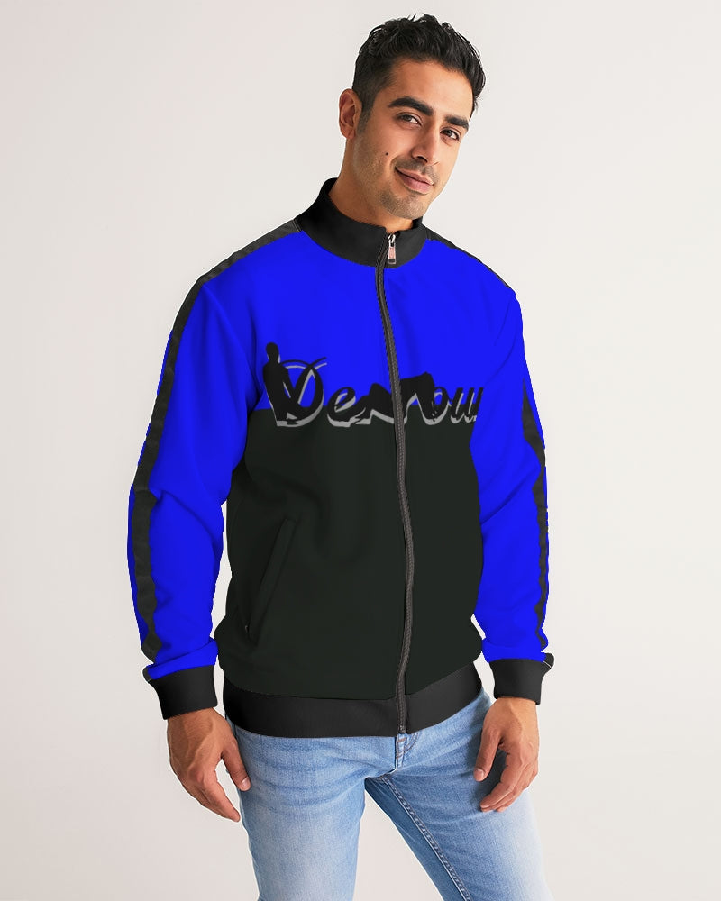 "Don't Leave Me Blue" Collection Men's Stripe-Sleeve Track Jacket