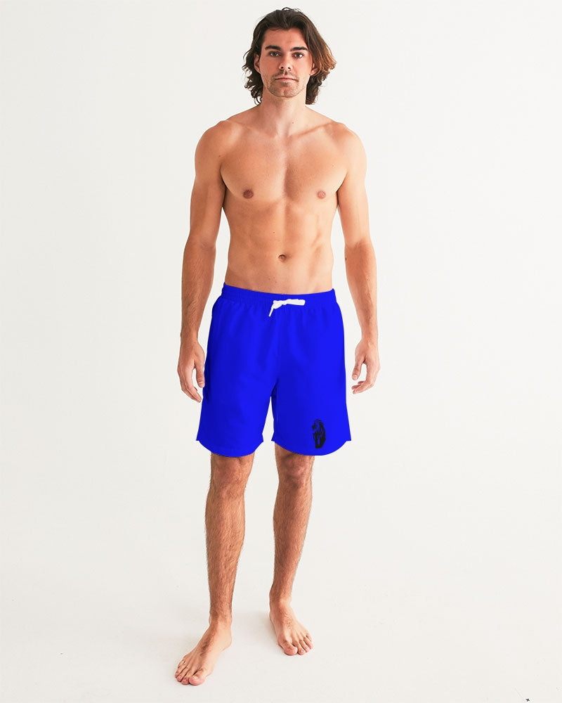 "Don't Leave Me Blue" Collection Men's All-Over Print Swim Trunk