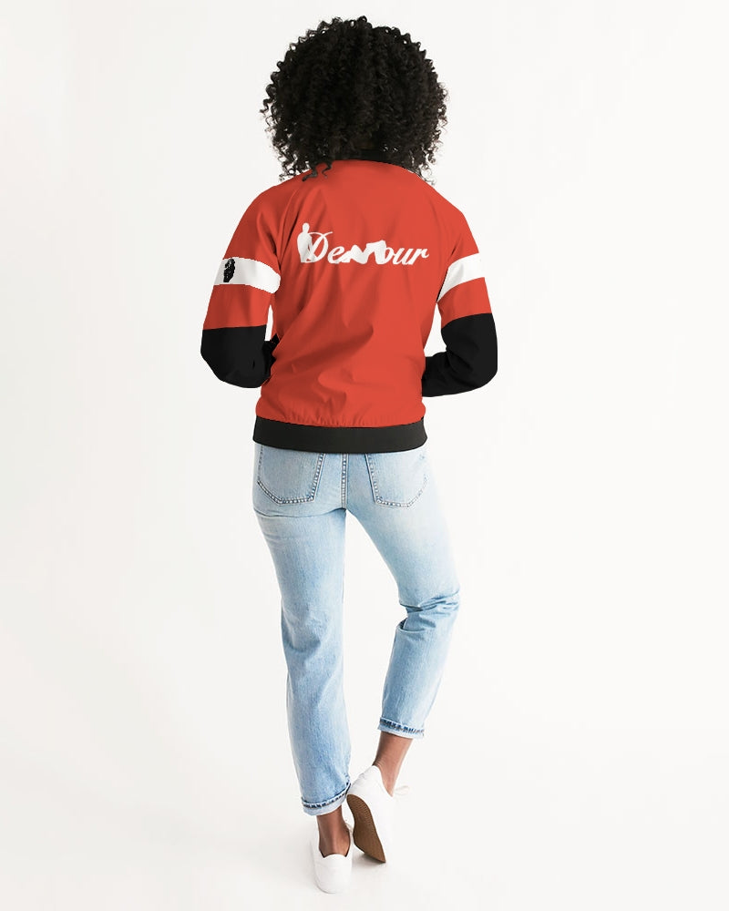 "Red Hot With Passion" Collection Women's All-Over Print Bomber Jacket