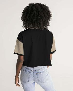 "Black Out" Collection Women's Lounge Cropped Tee