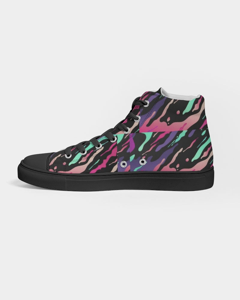 "Purple Royalty" Collection Women's Hightop Canvas Shoe - Black