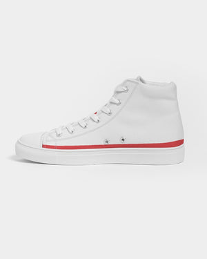 "Red Hot With Passion" DeVour The Moment Men's Hightop Canvas Shoe