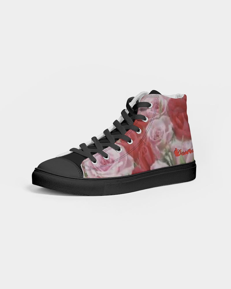 "Black Out" Collection Women's Hightop Canvas Shoe - Black