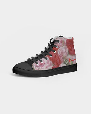 "Black Out" Collection Women's Hightop Canvas Shoe - Black