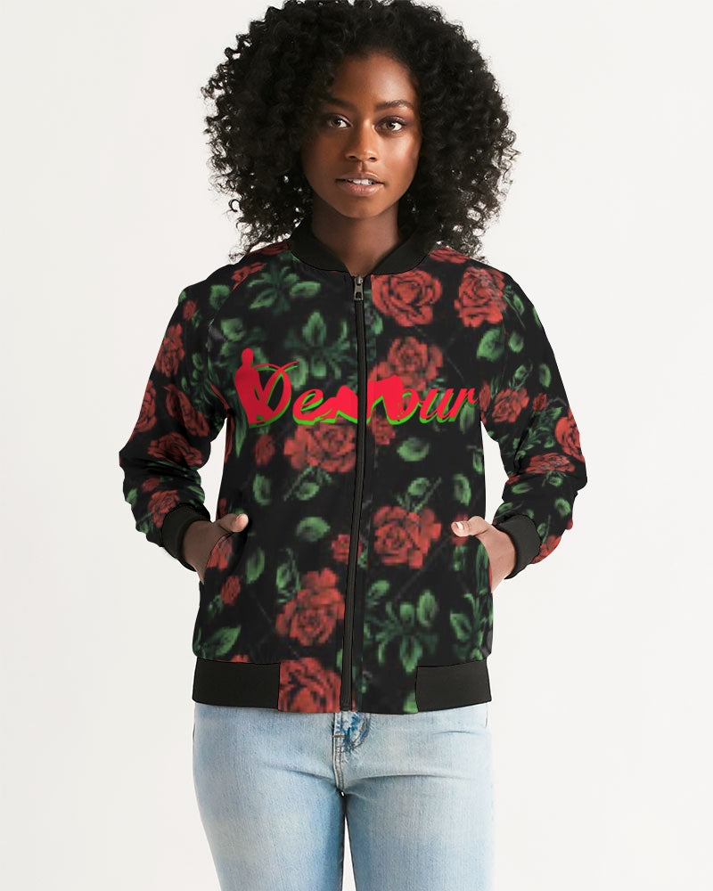 DeVour The Moment Women's All-Over Print Bomber Jacket