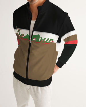say in red Men's Track Jacket