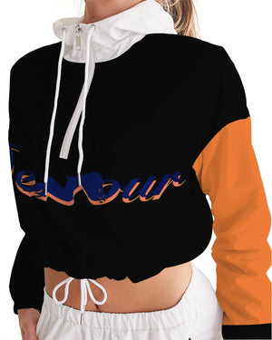 "Black Out" Collection Women's Cropped Windbreaker