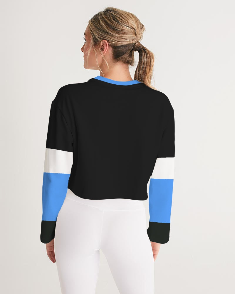 "Black Out" Collection Women's Cropped Sweatshirt