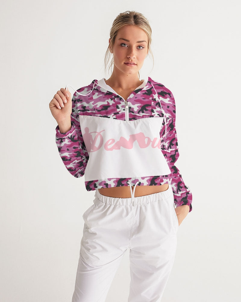 "DeVour The Pink" Collection Women's Cropped Windbreaker