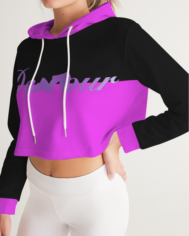 "Black Out" Collection Women's Cropped Hoodie