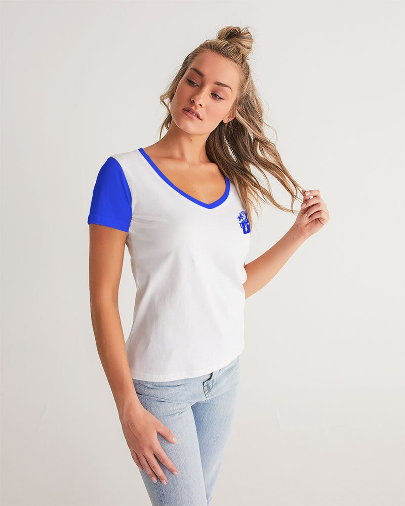 DeVour The Moment Women's All-Over Print V-Neck Tee