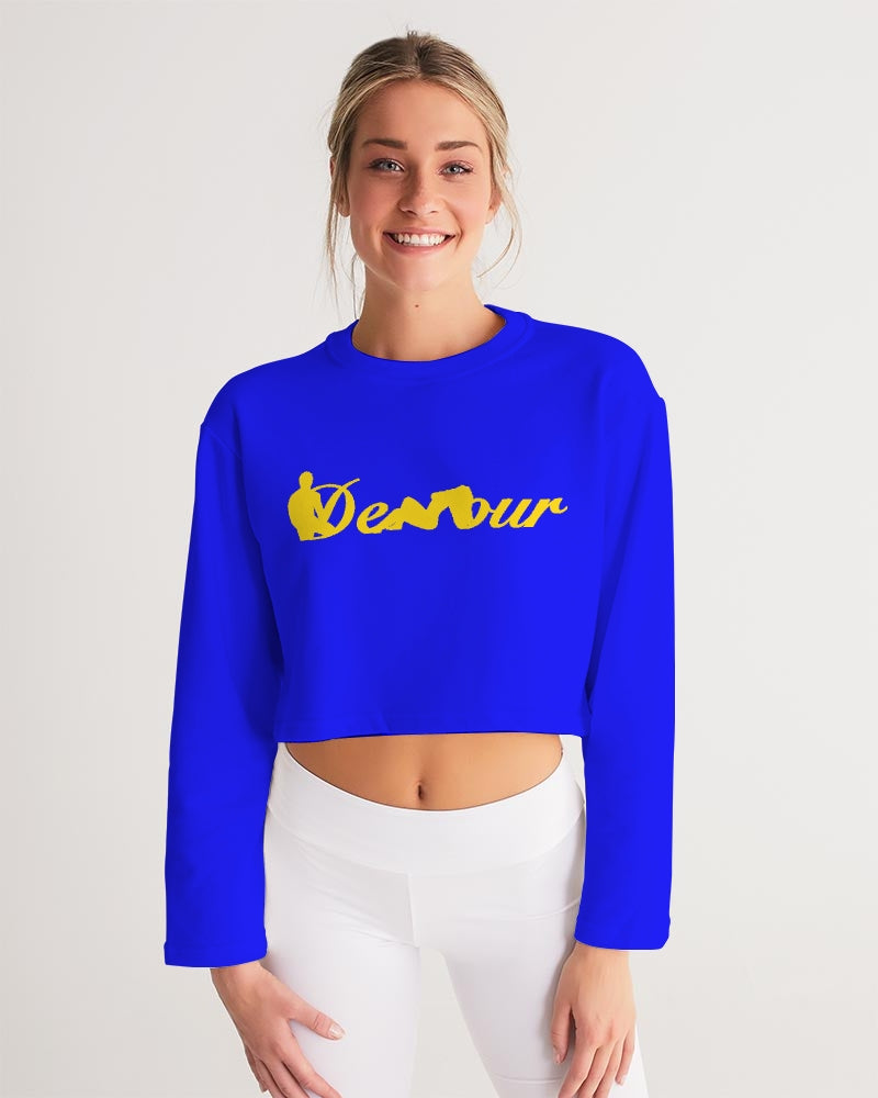 "Don't Leave Me Blue" Collection Women's Cropped Sweatshirt