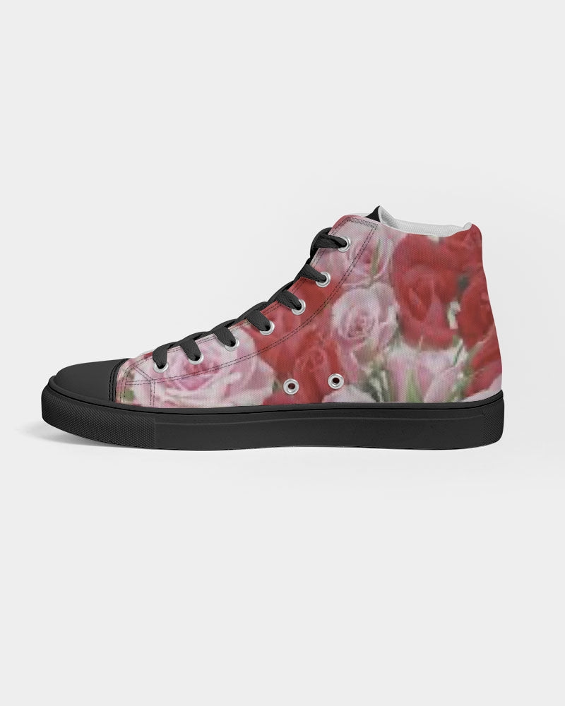 "Black Out" Collection Women's Hightop Canvas Shoe - Black