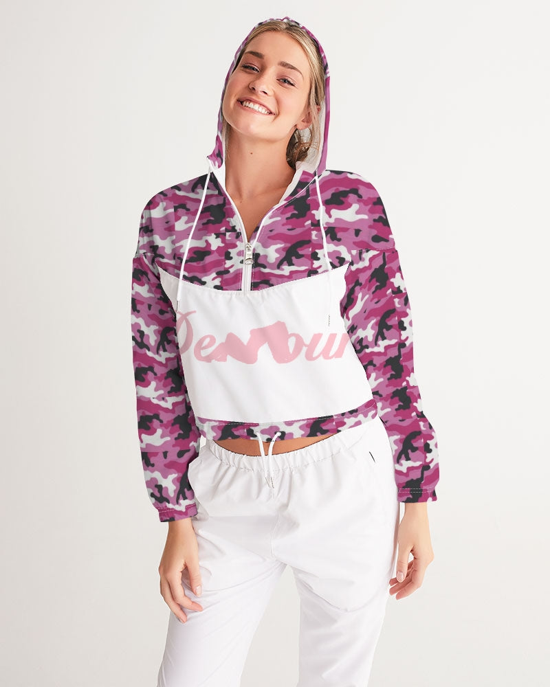 "DeVour The Pink" Collection Women's Cropped Windbreaker