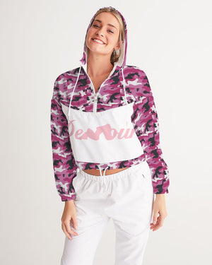 "DeVour The Pink" Collection Women's Cropped Windbreaker