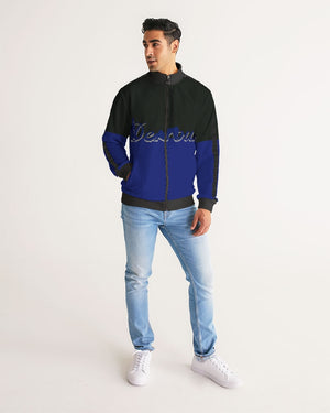 "Black Out" Collection Men's Stripe-Sleeve Track Jacket