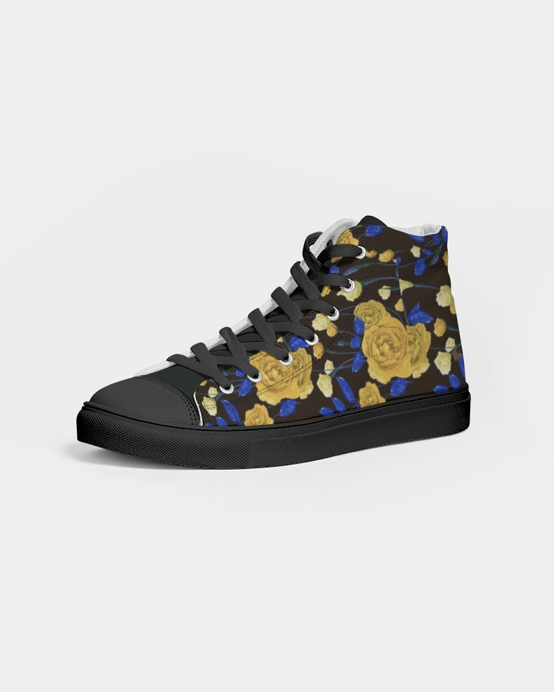 Don't leave me blue Women's Hightop Canvas Shoe - Black