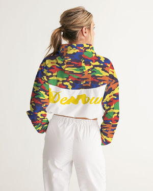 "Melo Yellow" Women's Cropped Windbreaker