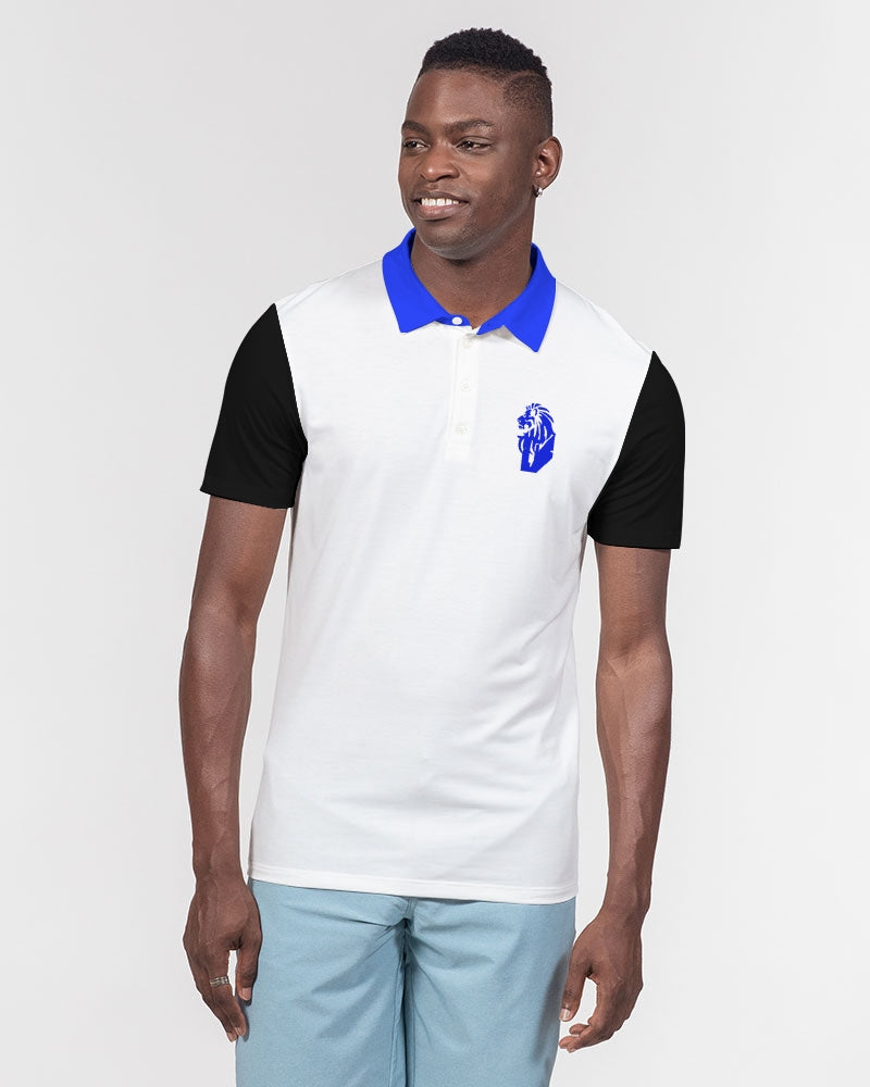 DeVour The Moment Men's All-Over Print Slim Fit Short Sleeve Polo