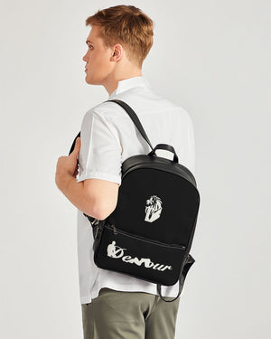 "Black Out" Collection Classic Faux Leather Backpack