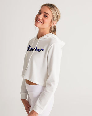 "Don't Leave Me Blue" DeVour The Moment Women's Cropped Hoodie