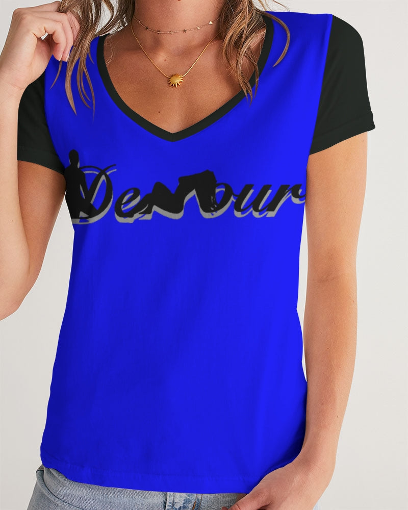 "Don't Leave Me Blue" Collection Women's V-Neck Tee