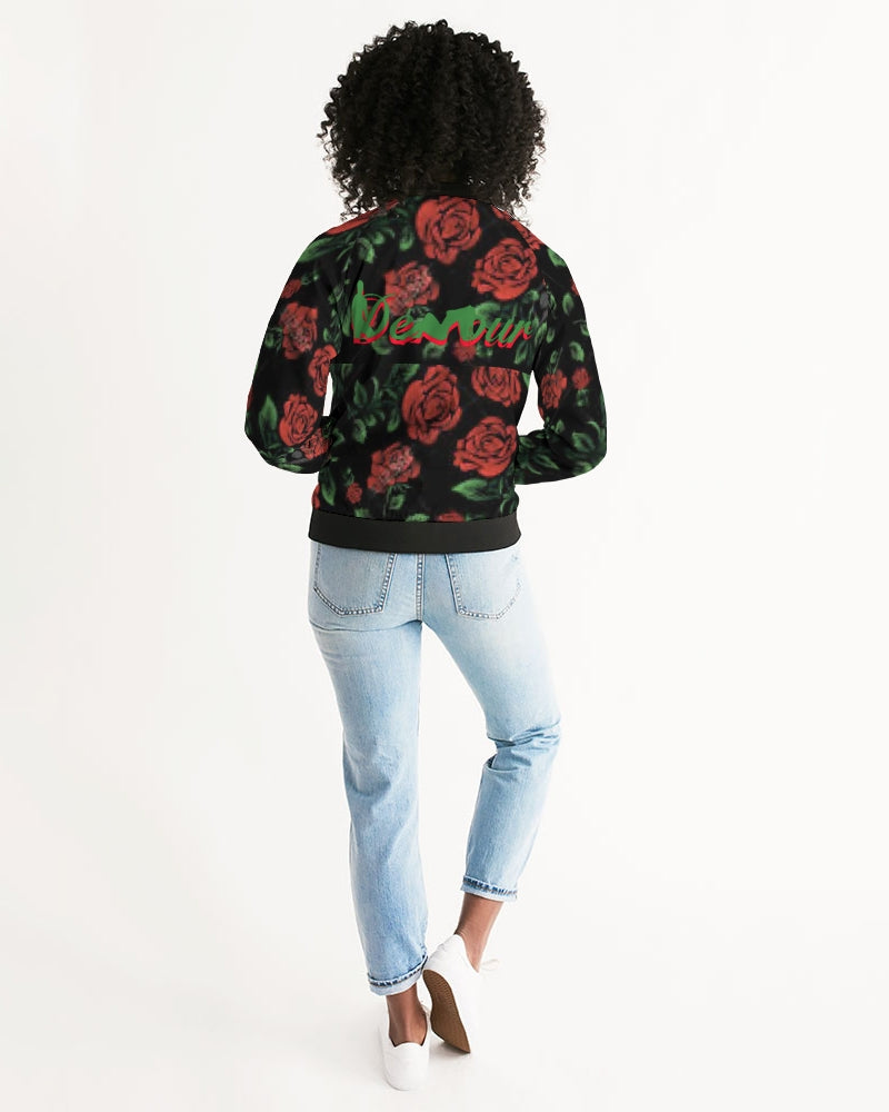 say in red Women's Bomber Jacket