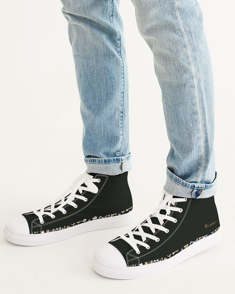 "Blackout" Men's Hightop Canvas Shoe