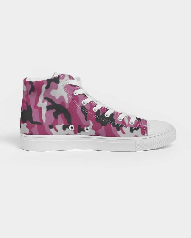 "Bubble Gum Pink" Women's Hightop Canvas Shoe