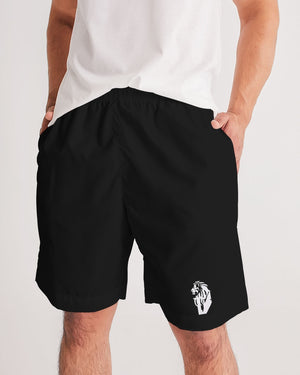 "Black Out" Collection Men's All-Over Print Jogger Shorts