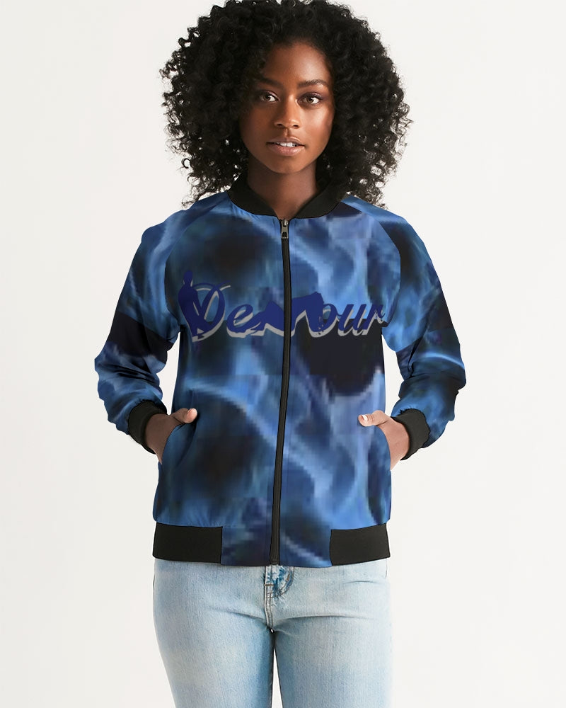 "Don't Leave Me Blue" Collection Women's Bomber Jacket