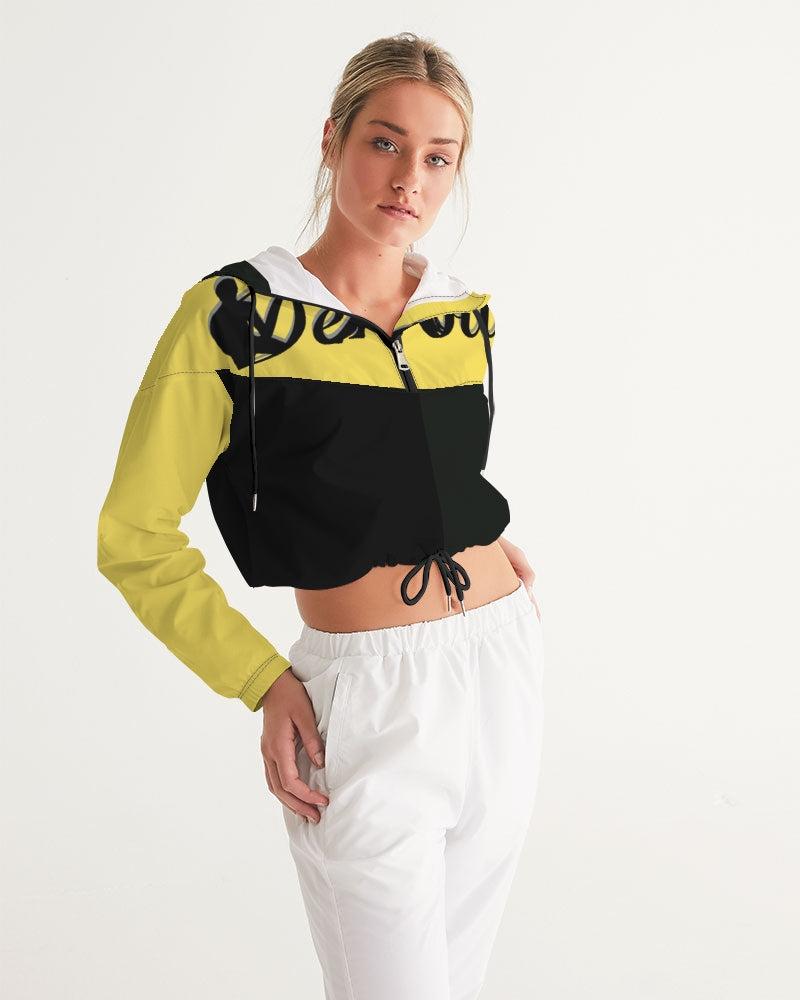 "Melo Yellow" Collection Women's Cropped Windbreaker