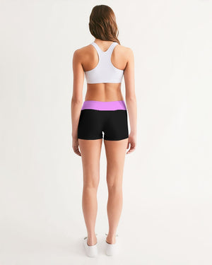 "Black Out" Collection Women's Mid-Rise Yoga Shorts